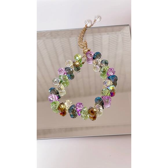 Multicolored Swarovski Beaded Bracelet - Picture 2 of 4
